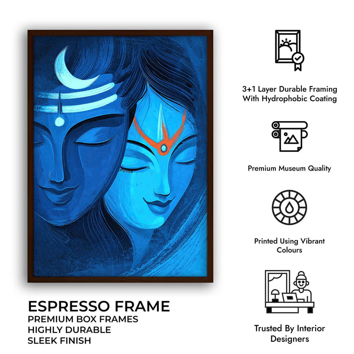 Shiva Parvati Ardhnarishwar - Vastu Painting