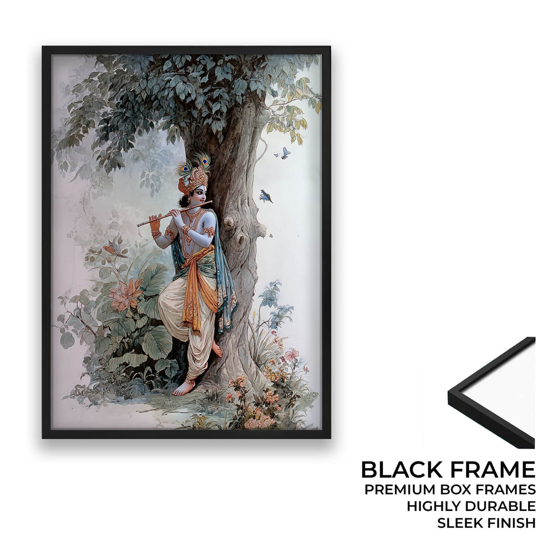 Shree Krishna Playing Flute Painting – Vastu Wall Art