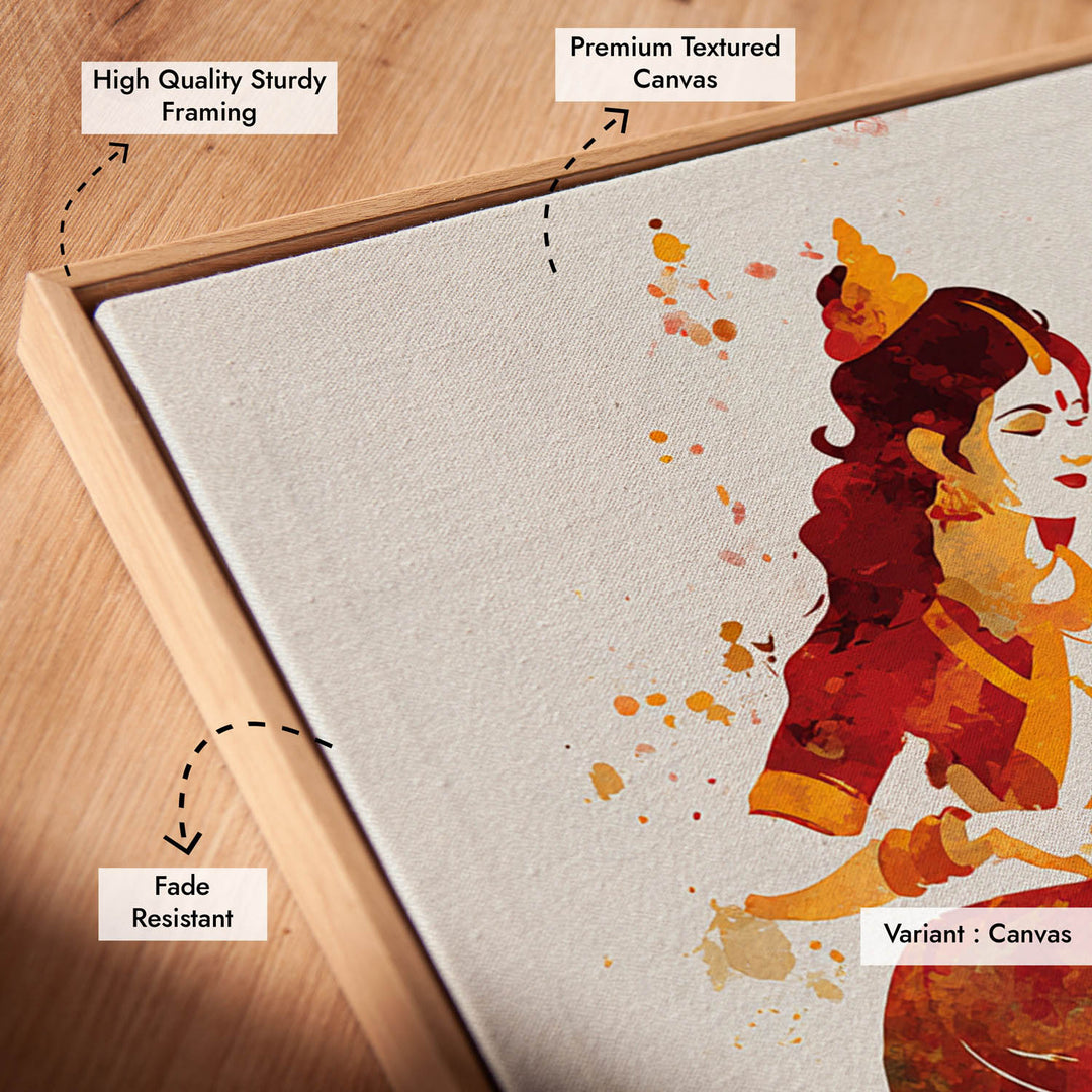 Veena Saraswati Painting – Goddess of Wisdom Wall Art