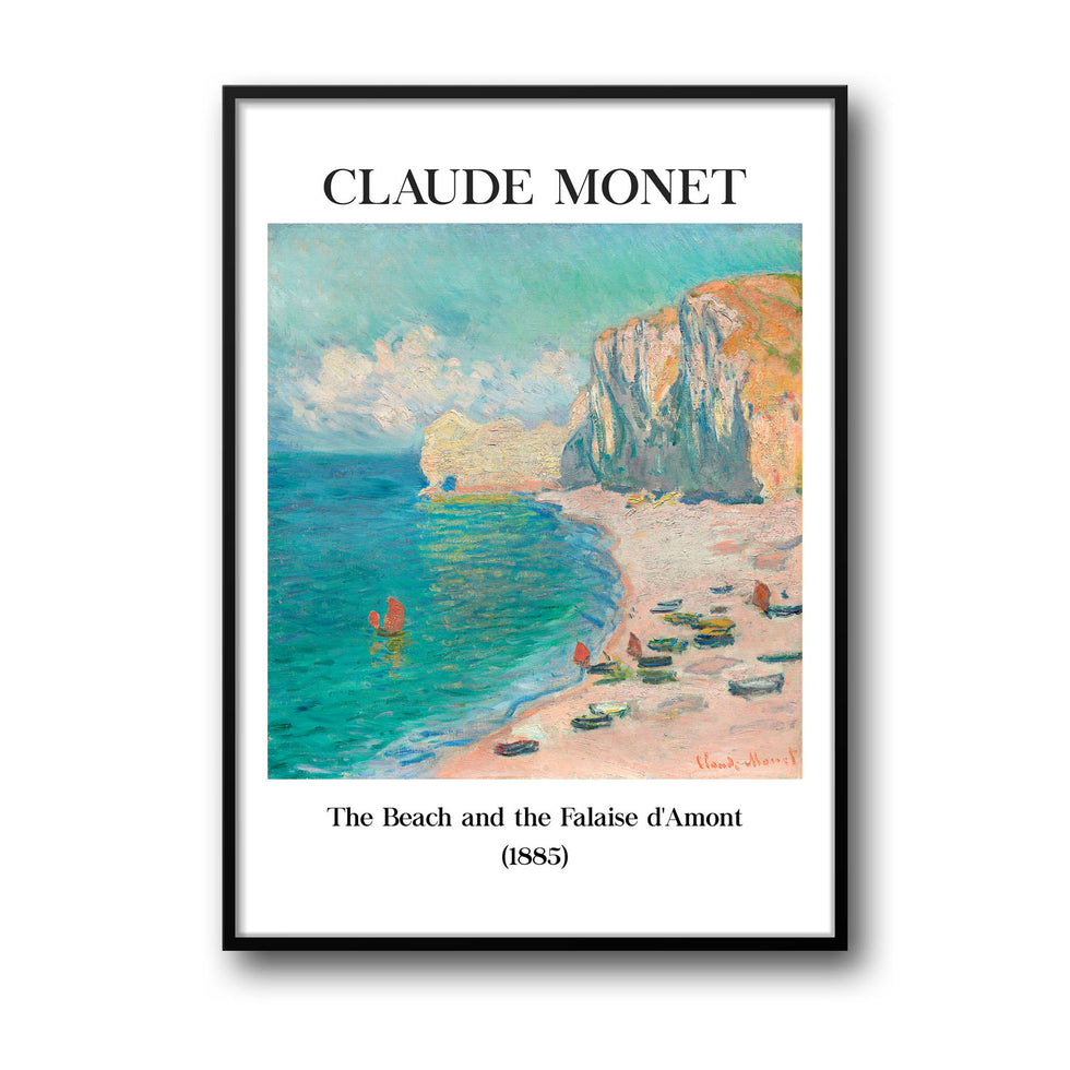 Étretat (The Beach and the Falaise d’Amont) - Claude Monet