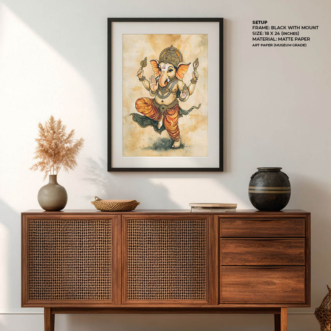 Bal Ganesh Dancing - Vastu Painting