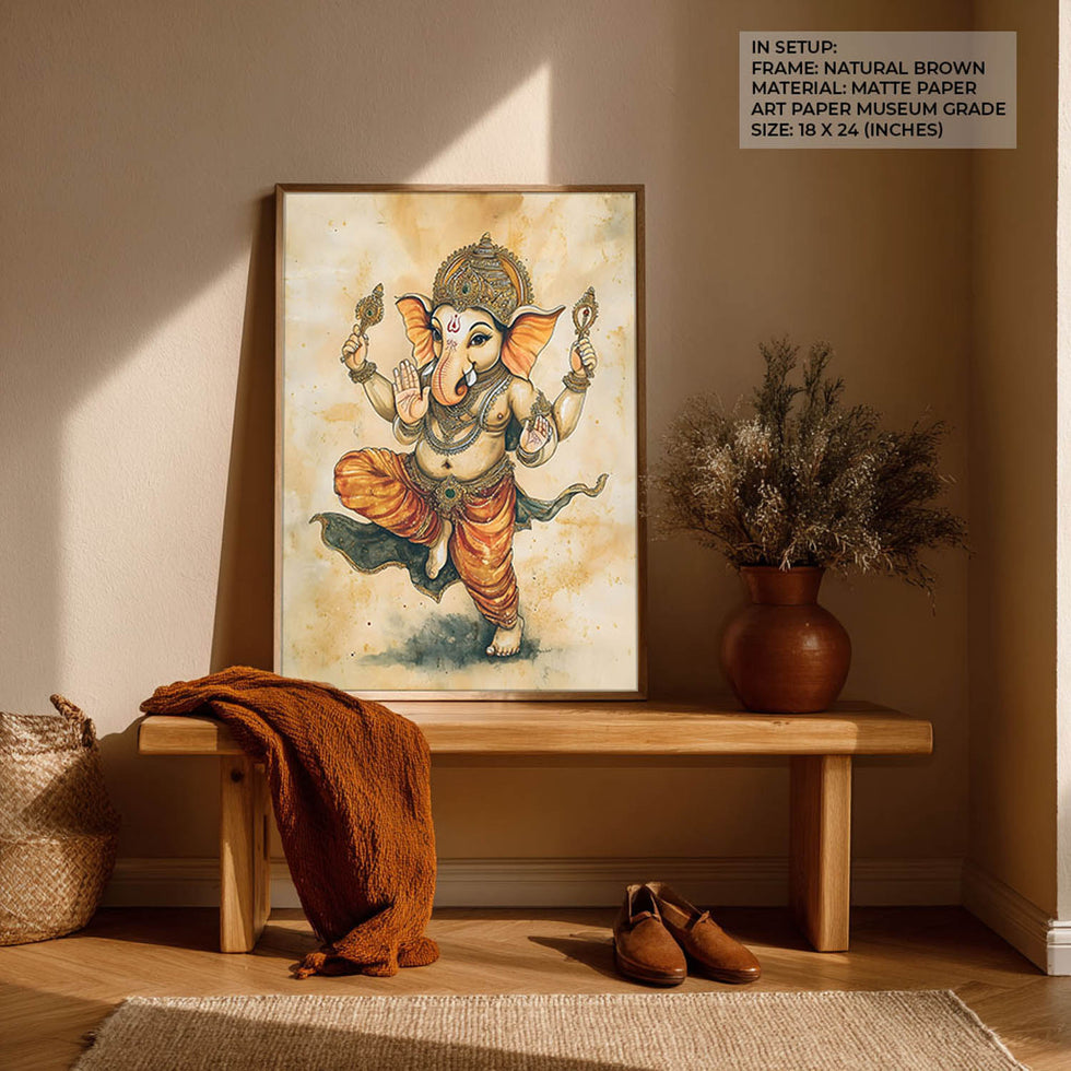 Bal Ganesh Dancing - Vastu Painting