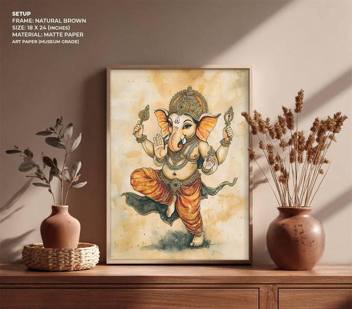 Bal Ganesh Dancing - Vastu Painting