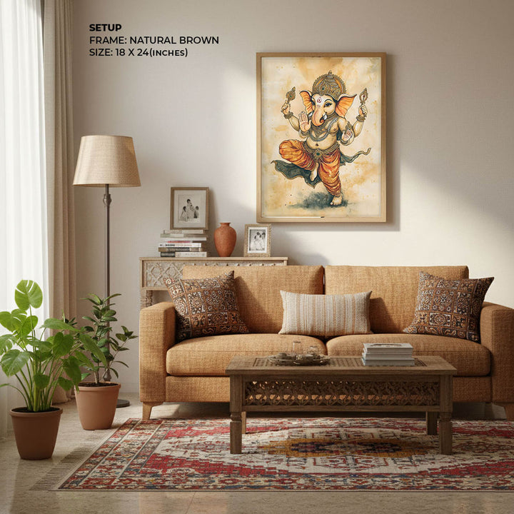 Bal Ganesh Dancing - Vastu Painting