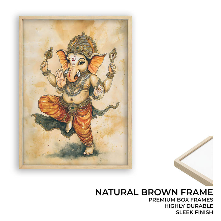 Bal Ganesh Dancing - Vastu Painting