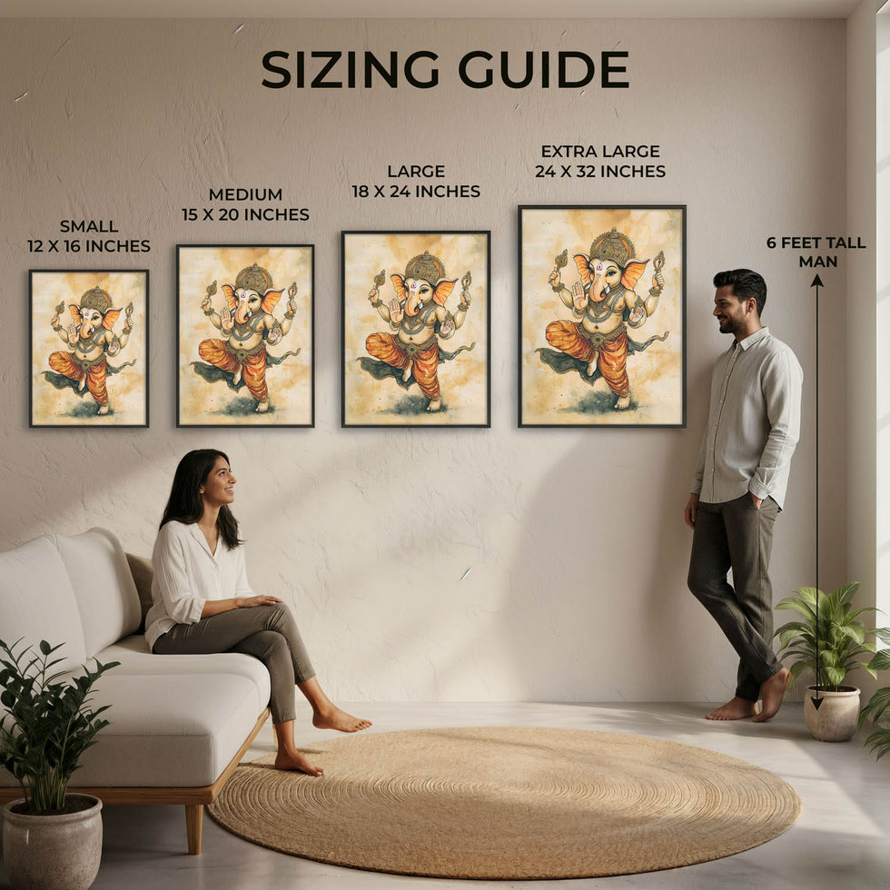 Bal Ganesh Dancing - Vastu Painting