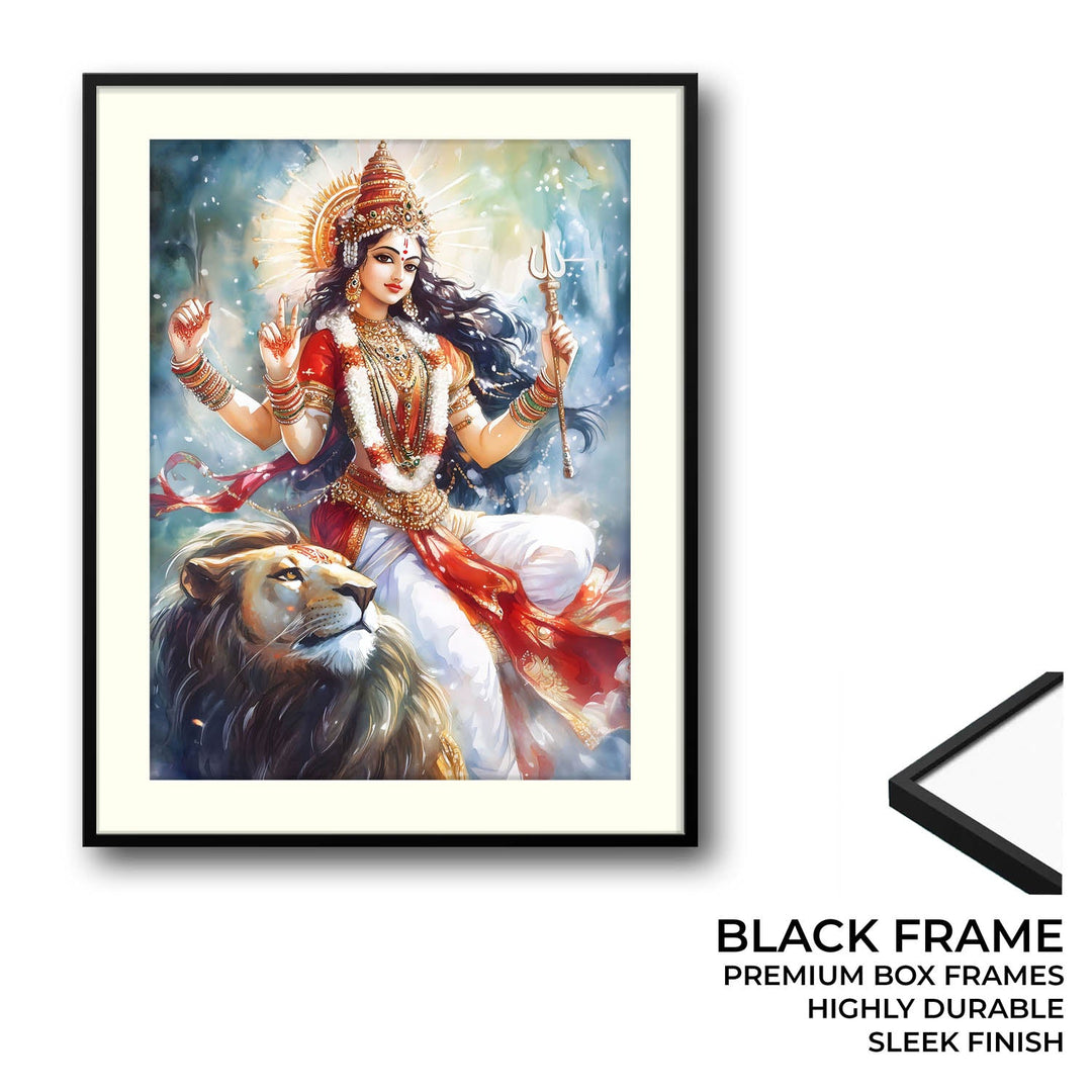 Durga Maa on Lion - Vastu Painting