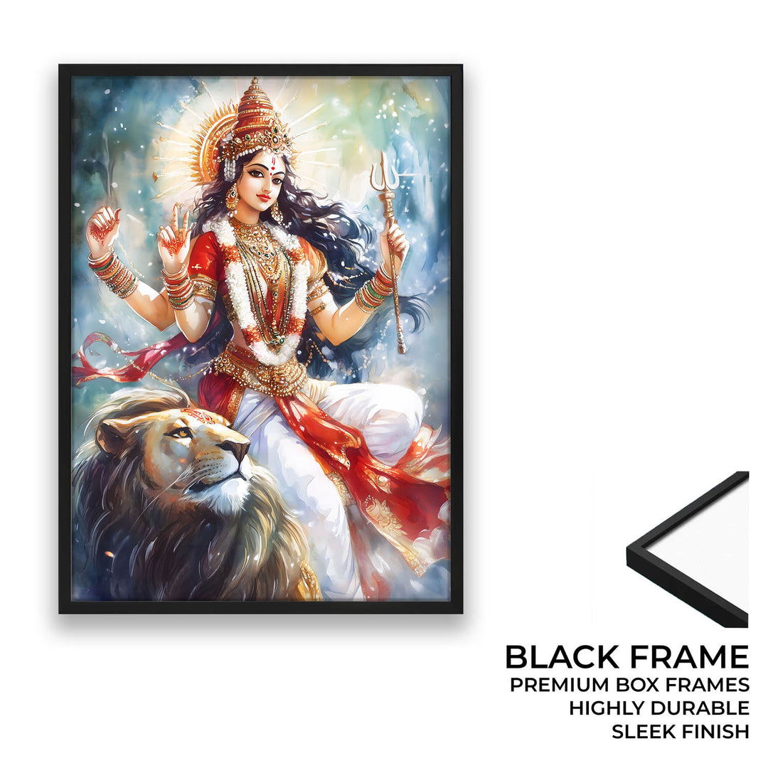 Durga Maa on Lion - Vastu Painting
