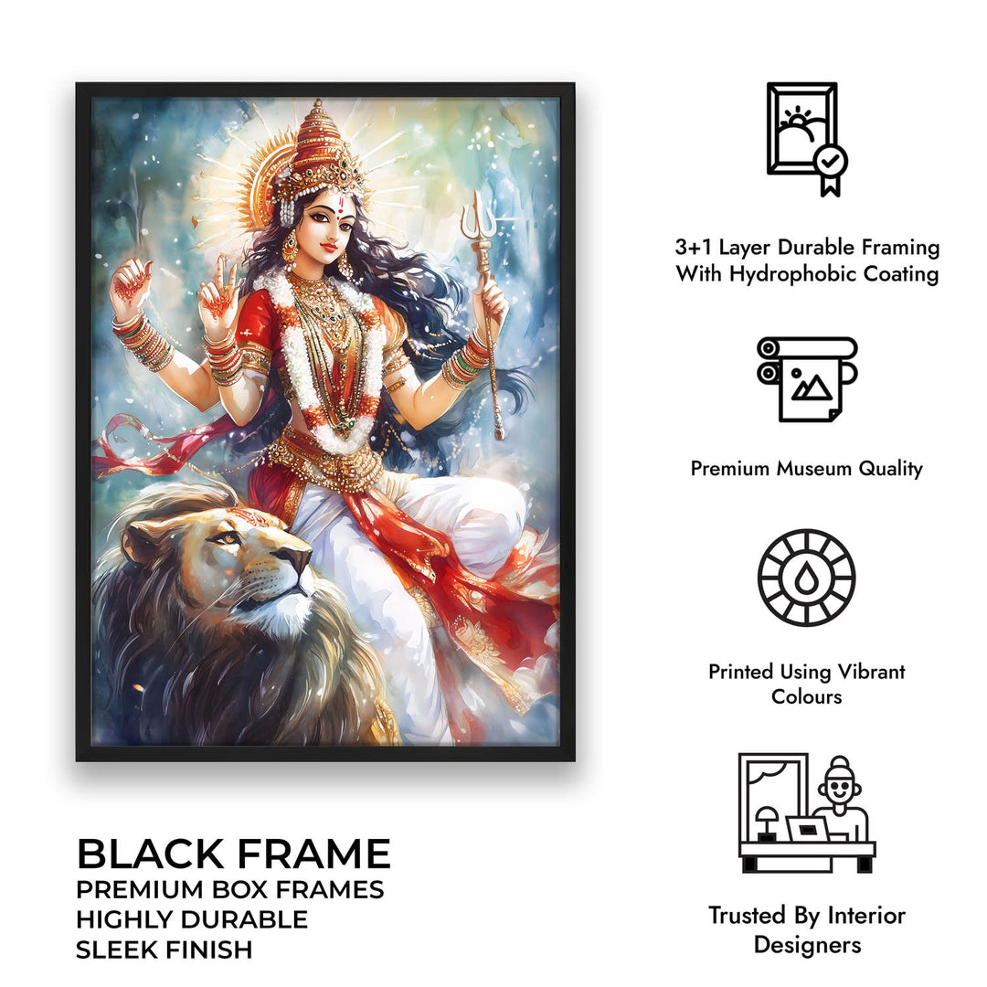 Durga Maa on Lion - Vastu Painting