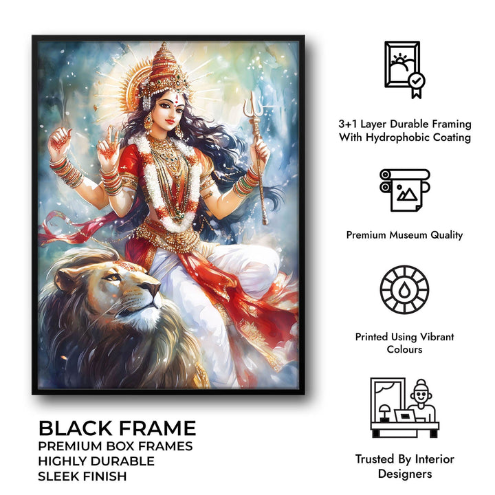 Durga Maa on Lion - Vastu Painting