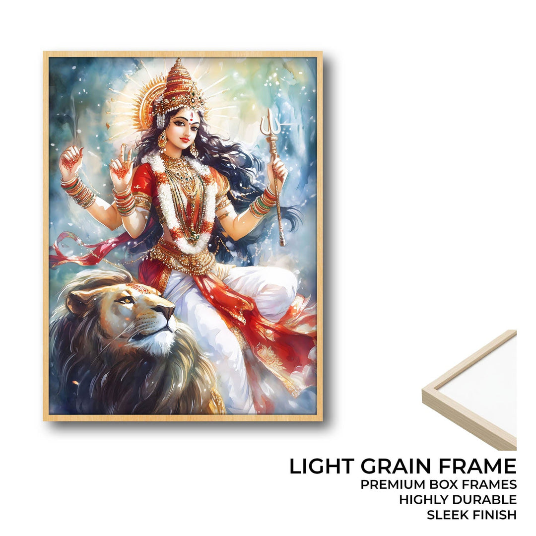 Durga Maa on Lion - Vastu Painting