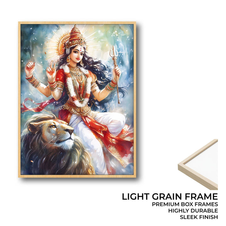 Durga Maa on Lion - Vastu Painting