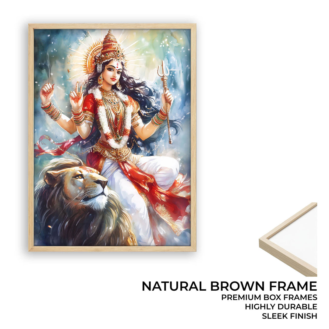 Durga Maa on Lion - Vastu Painting