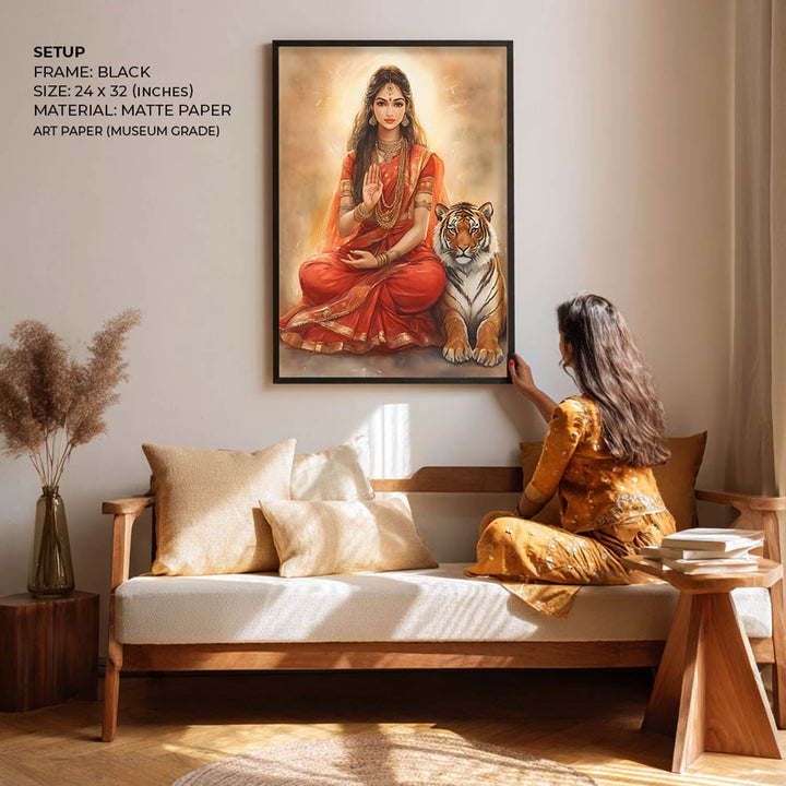 Goddess Durga Blessing - Vastu Painting