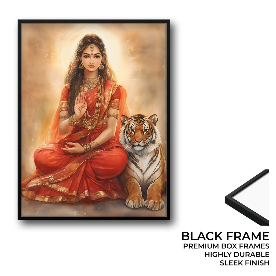 Goddess Durga Blessing - Vastu Painting