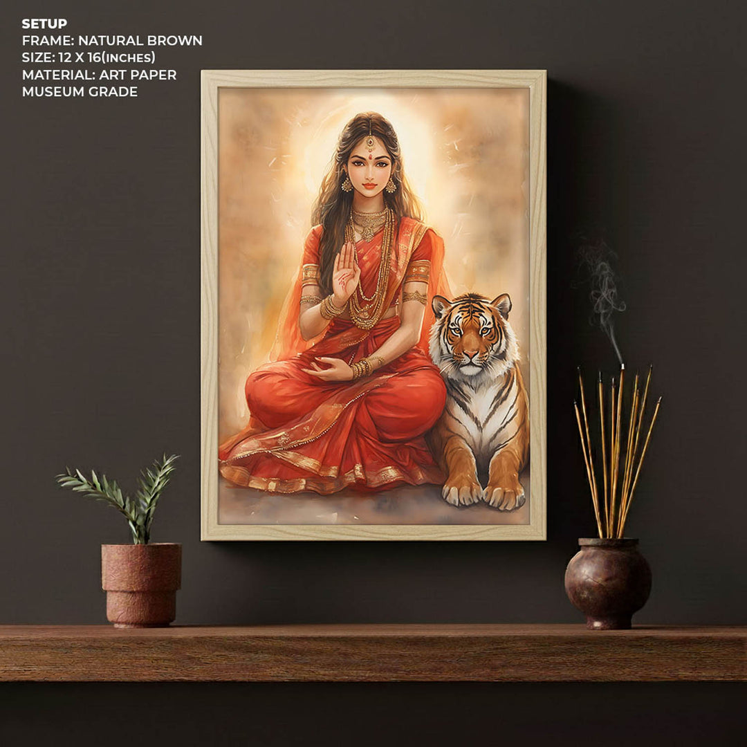 Goddess Durga Blessing - Vastu Painting
