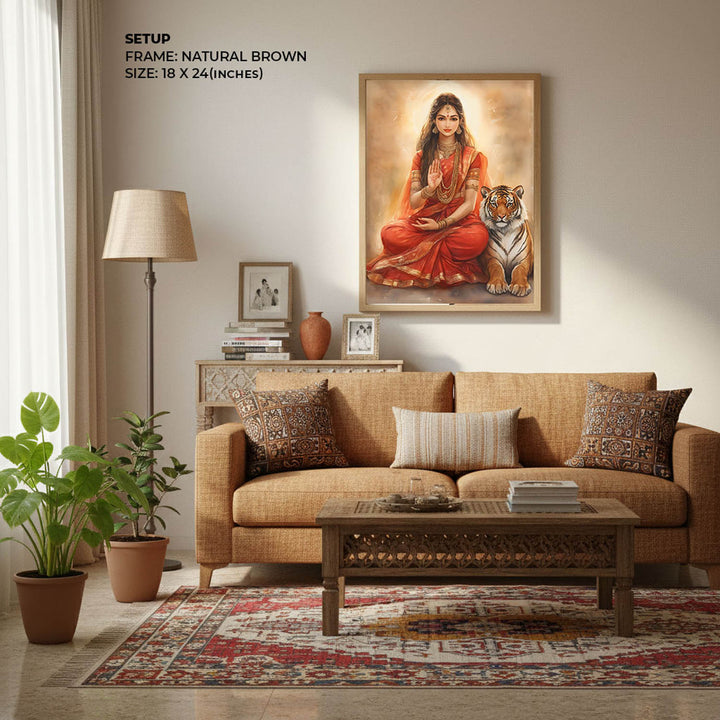 Goddess Durga Blessing - Vastu Painting