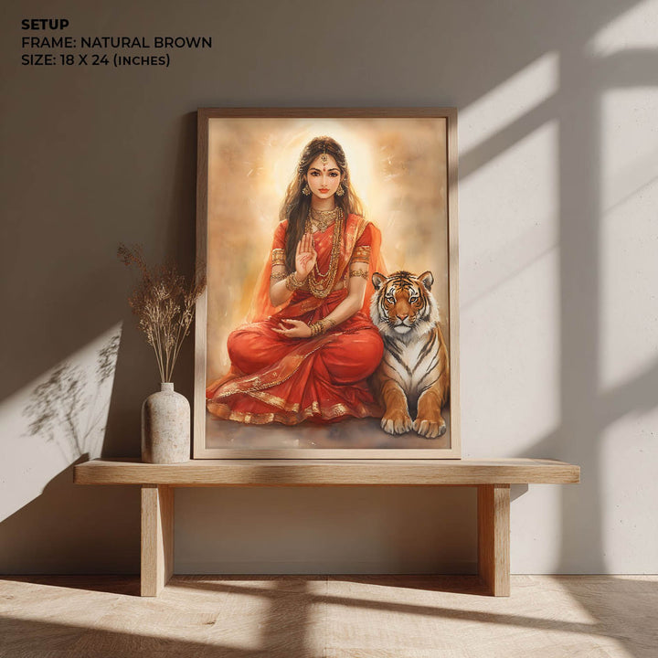 Goddess Durga Blessing - Vastu Painting