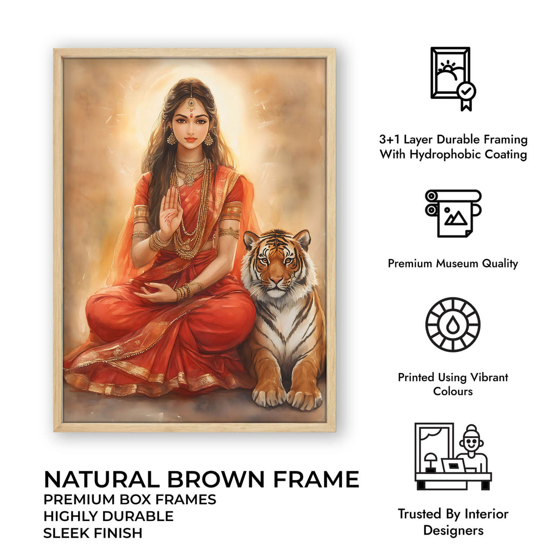 Goddess Durga Blessing - Vastu Painting