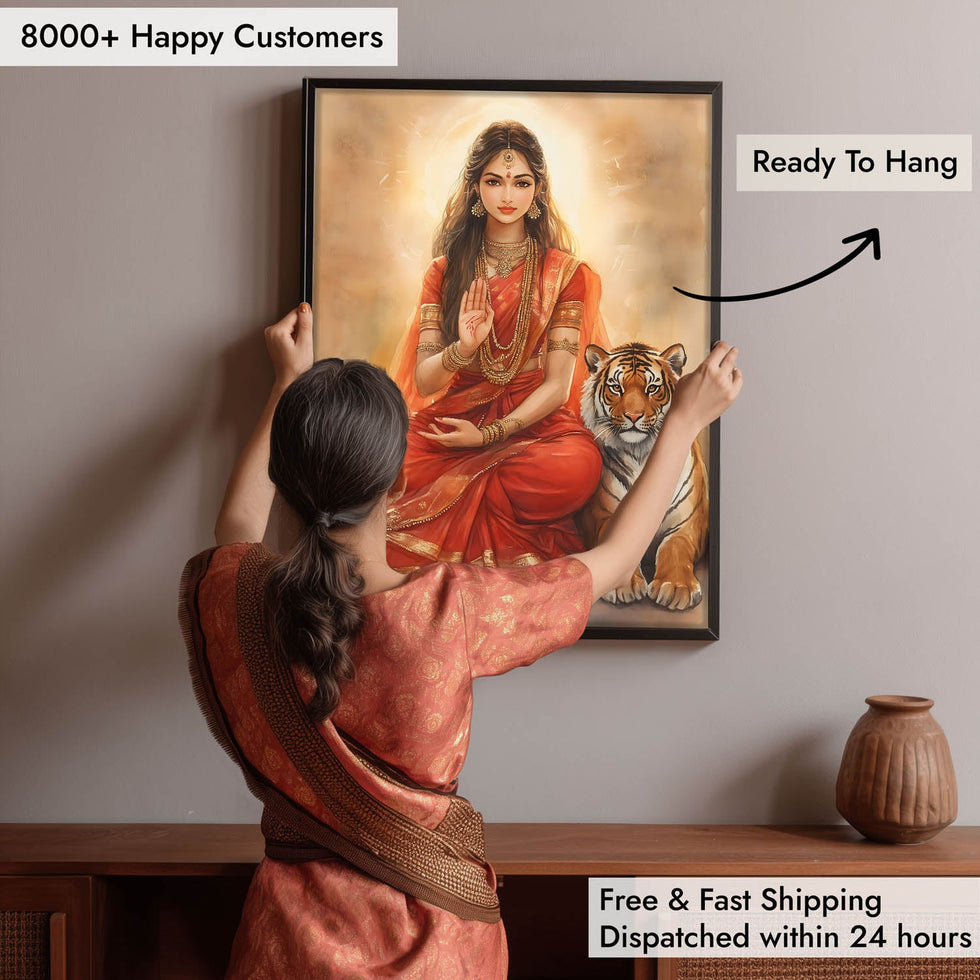 Goddess Durga Blessing - Vastu Painting