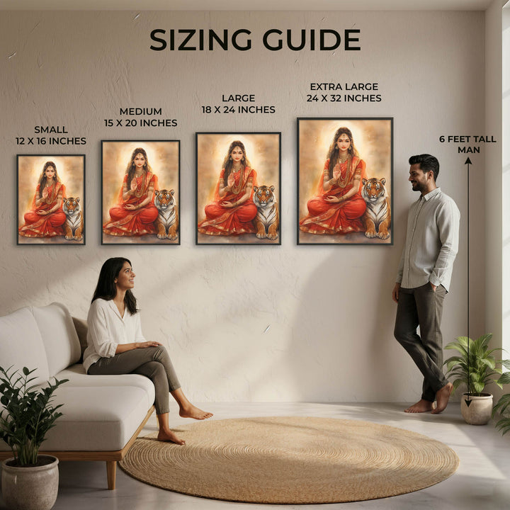 Goddess Durga Blessing - Vastu Painting