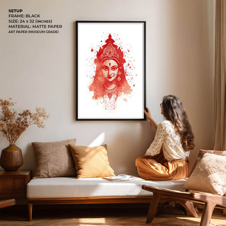 Goddess Durga Wall Art – Devi Shakti Painting