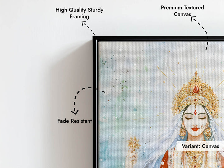 Goddess Durga in Himalaya - God Painting