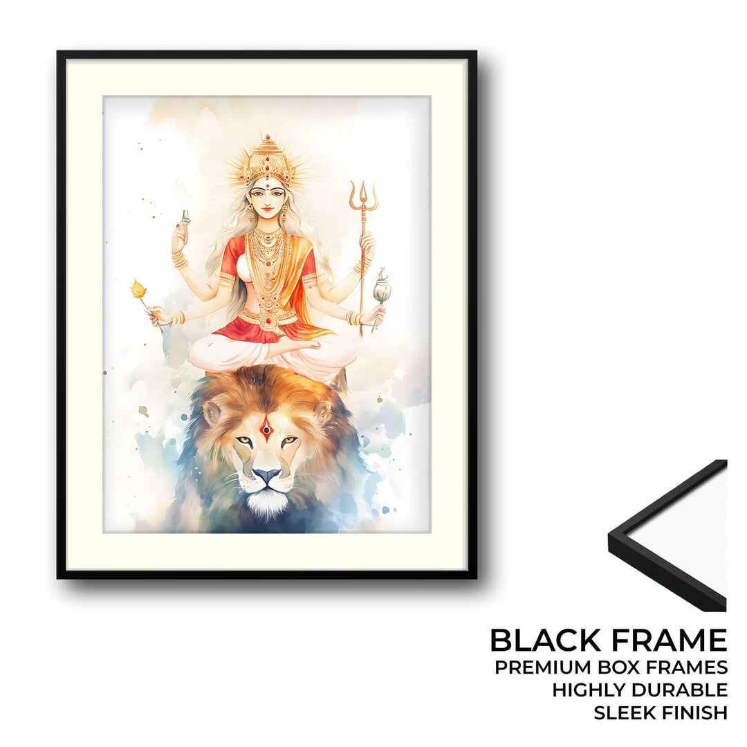Goddess Durga on Lion - Vastu Painting
