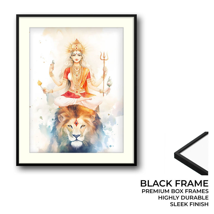 Goddess Durga on Lion - Vastu Painting