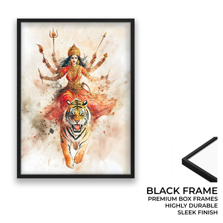 Goddess Durga on Tiger - Vastu Painting