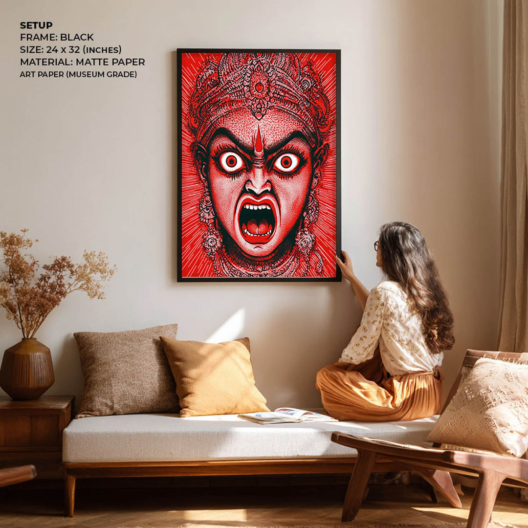 Goddess Kali Angry - Vastu Painting