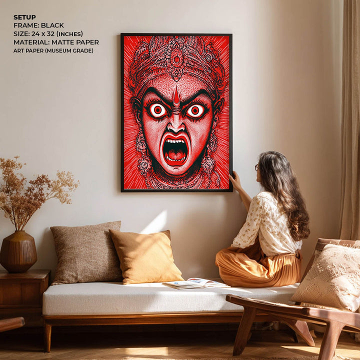 Goddess Kali Angry - Vastu Painting