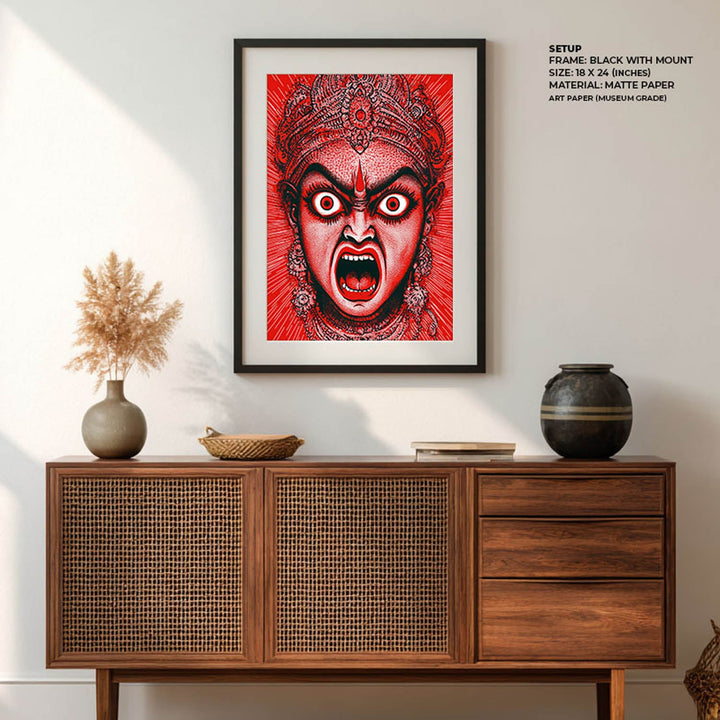 Goddess Kali Angry - Vastu Painting