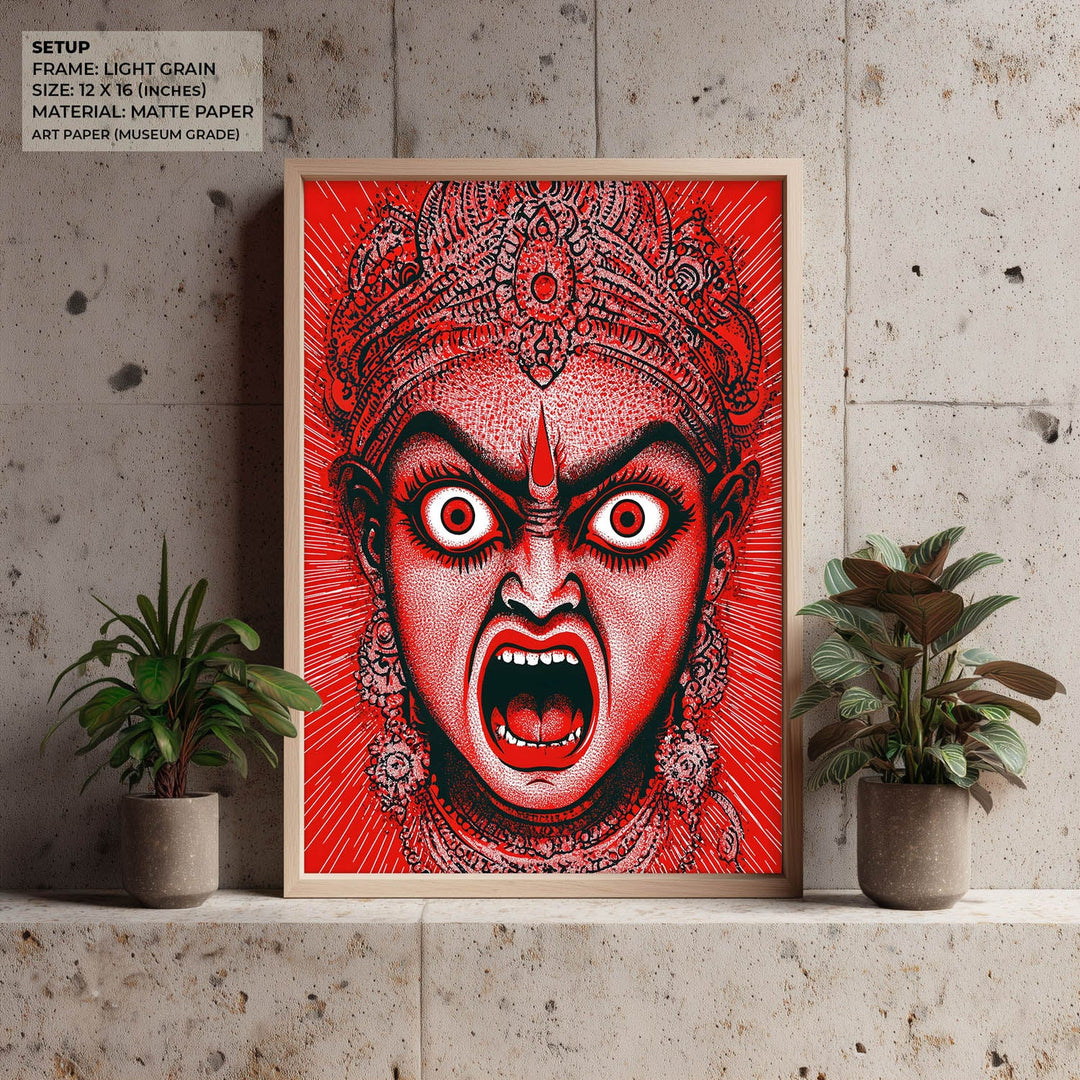 Goddess Kali Angry - Vastu Painting