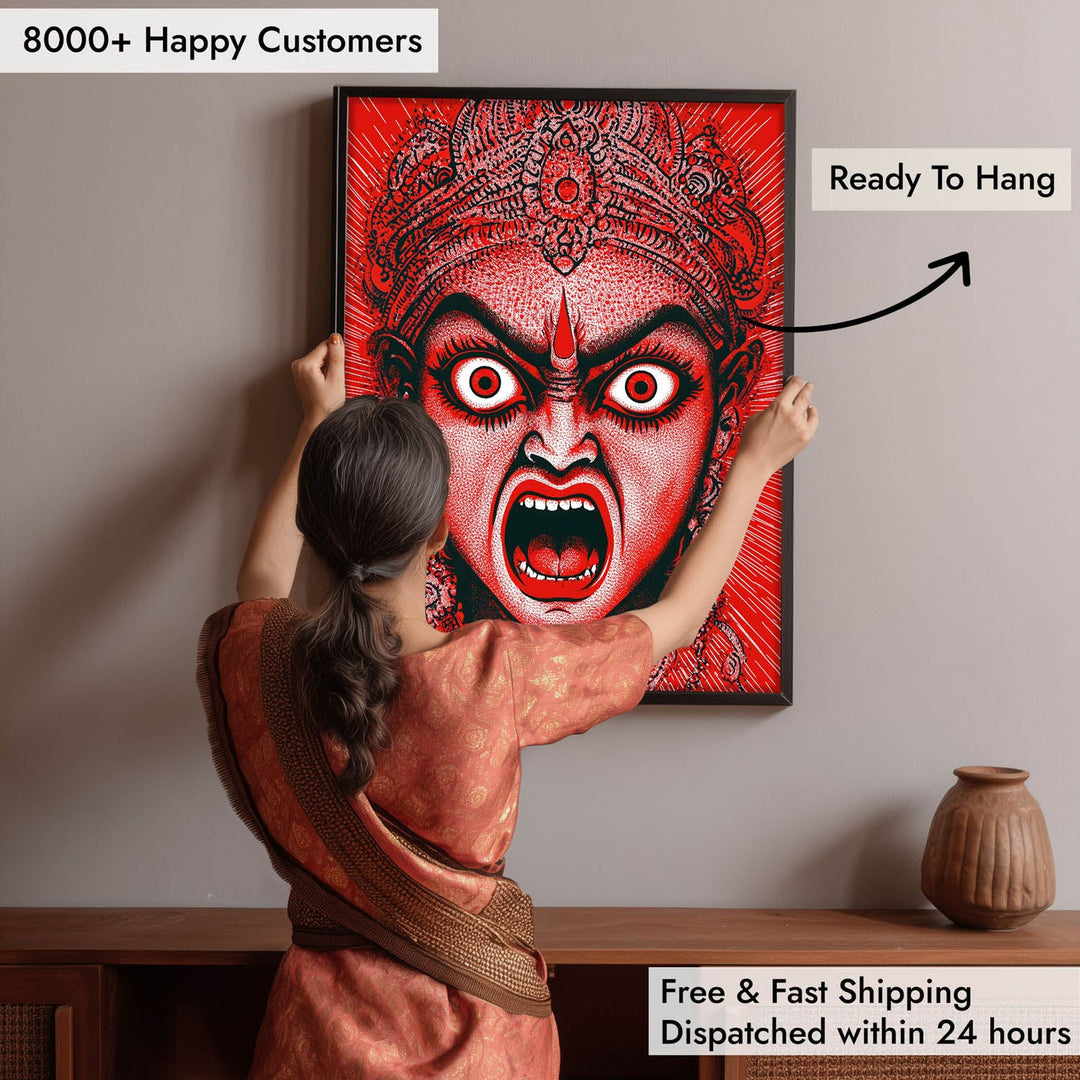 Goddess Kali Angry - Vastu Painting
