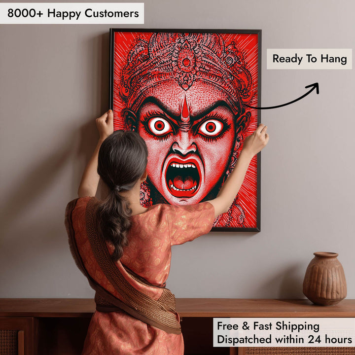 Goddess Kali Angry - Vastu Painting