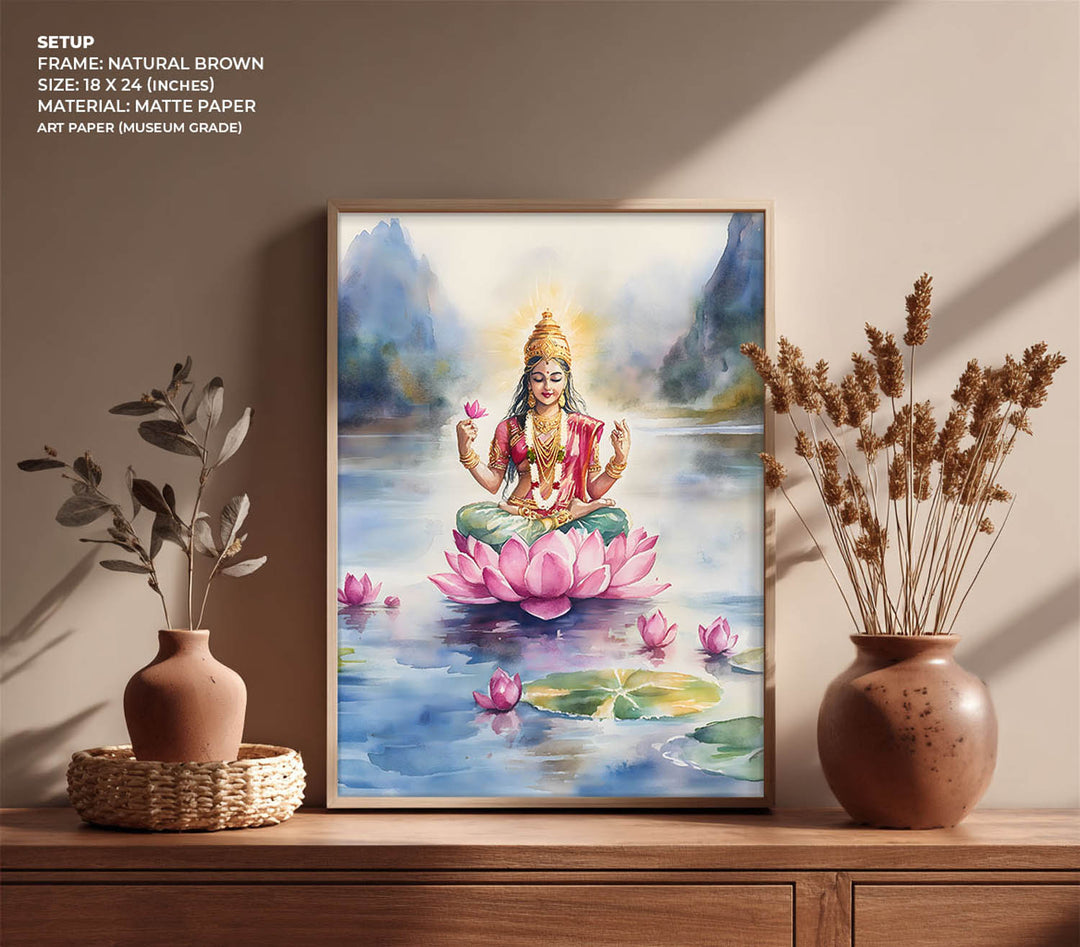 Goddess Lakshmi in Lake - Vastu Painting