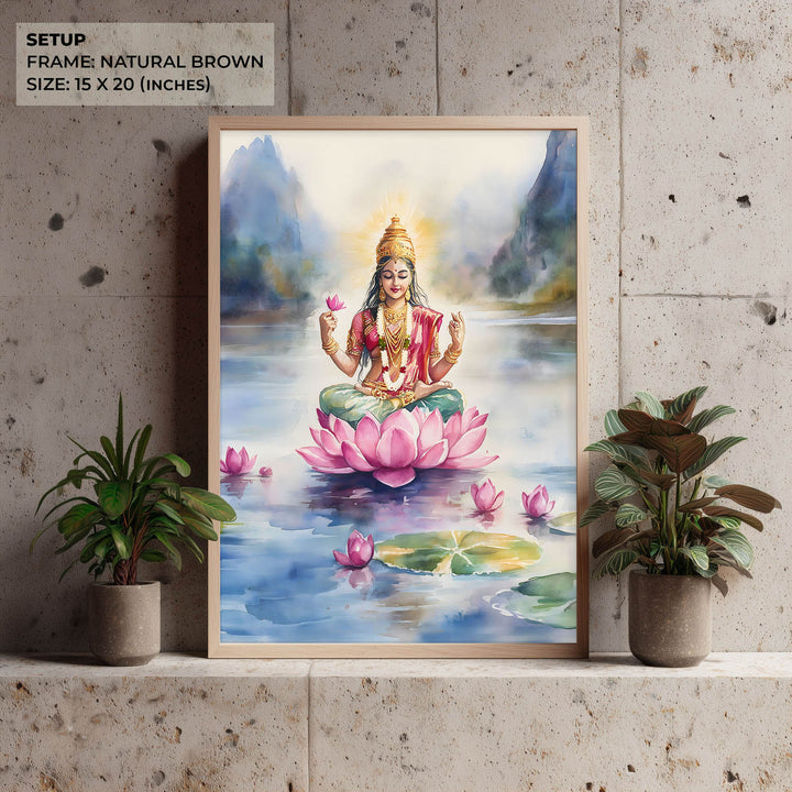 Goddess Lakshmi in Lake - Vastu Painting