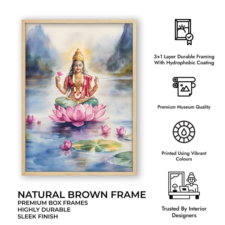 Goddess Lakshmi in Lake - Vastu Painting