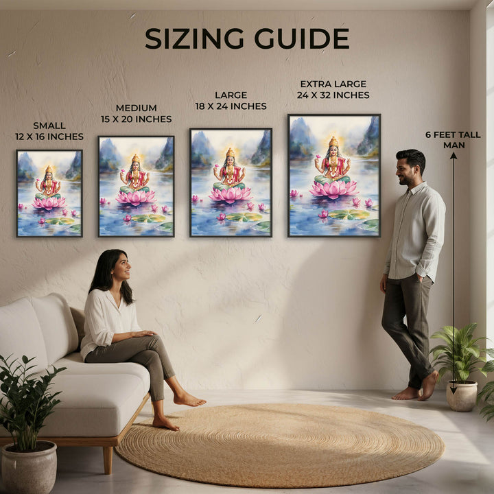 Goddess Lakshmi in Lake - Vastu Painting