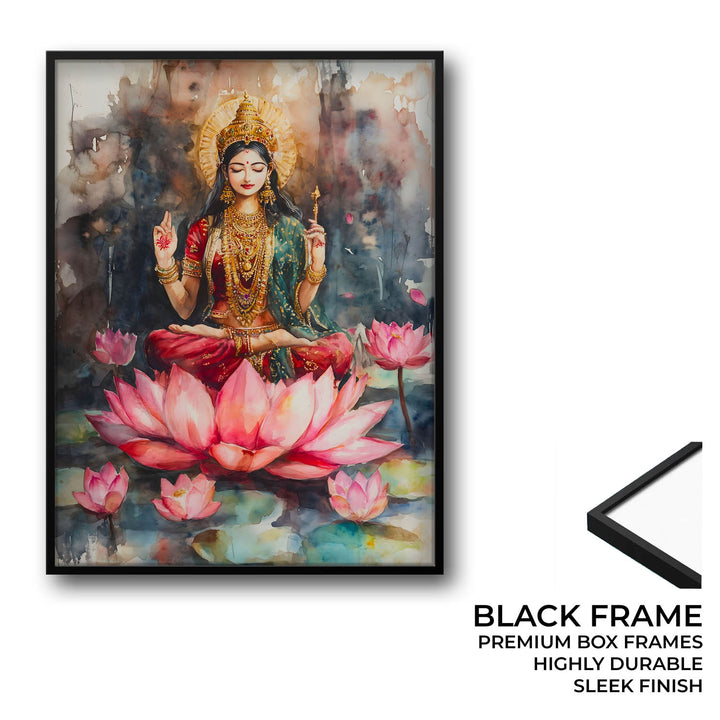 Goddess Laxmi amongst Lotuses - Vastu Painting