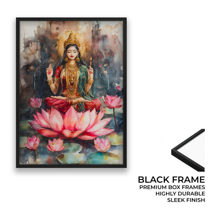 Goddess Laxmi amongst Lotuses - Vastu Painting