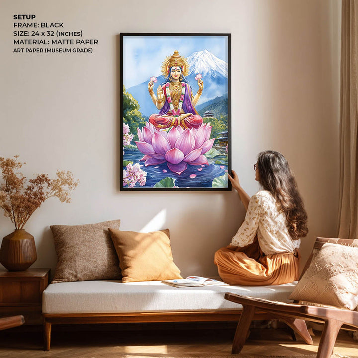 Goddess Laxmi in Himalaya - Vastu Painting