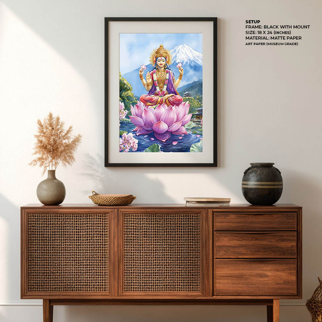 Goddess Laxmi in Himalaya - Vastu Painting