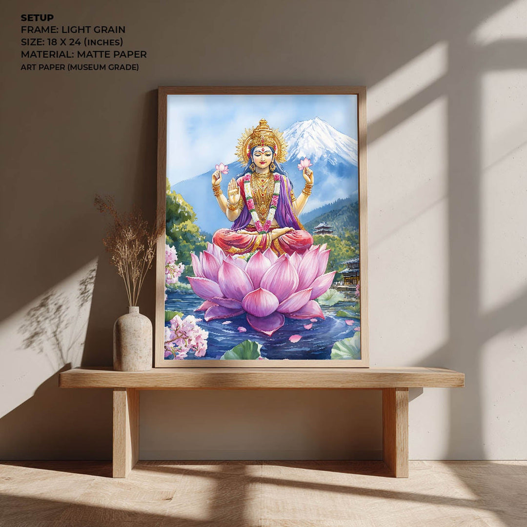Goddess Laxmi in Himalaya - Vastu Painting