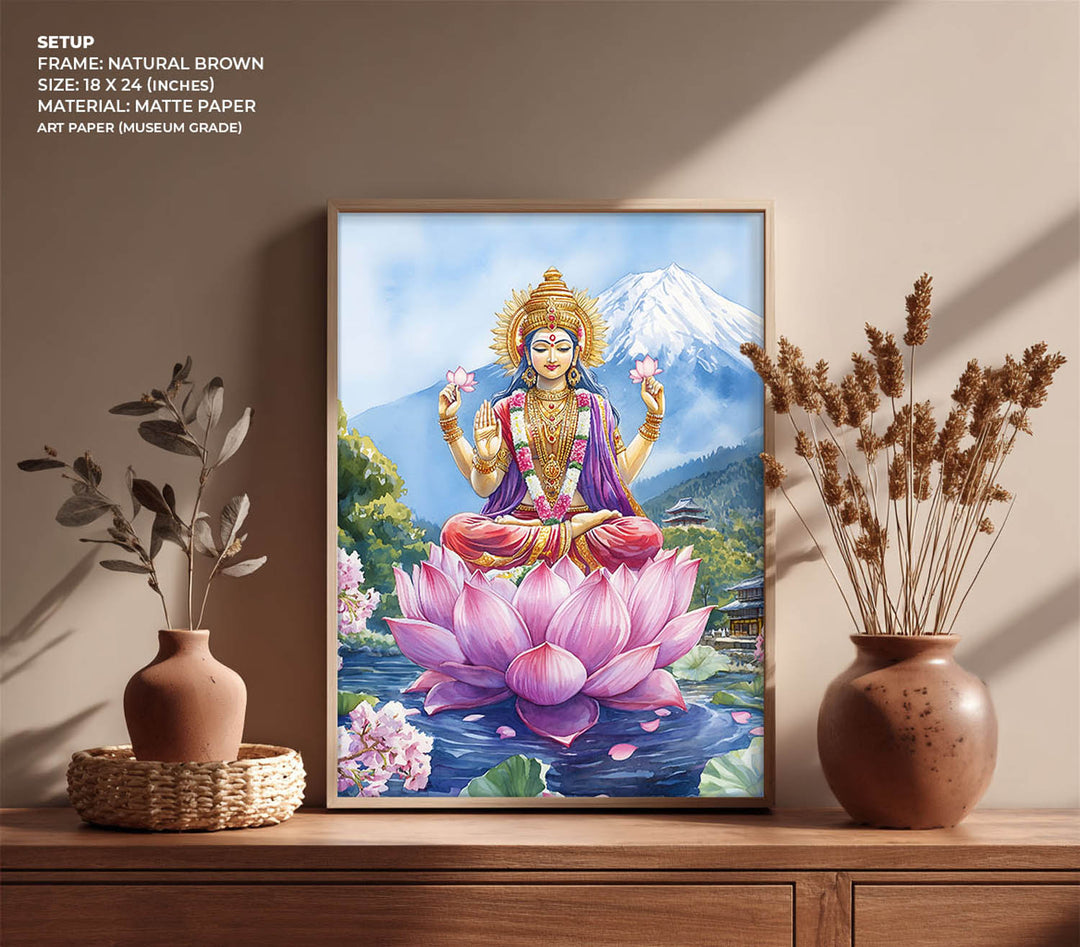 Goddess Laxmi in Himalaya - Vastu Painting