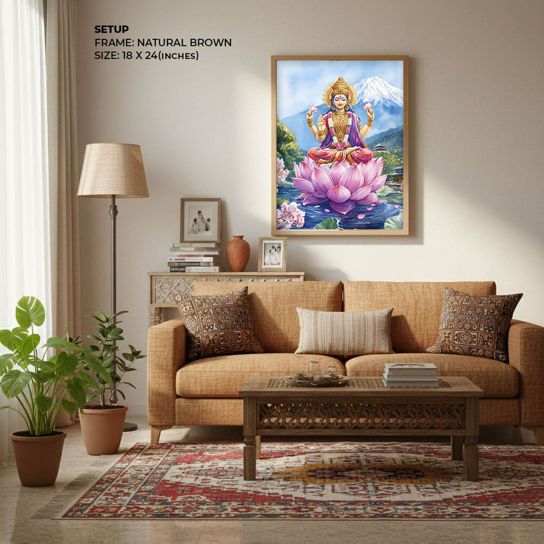 Goddess Laxmi in Himalaya - Vastu Painting