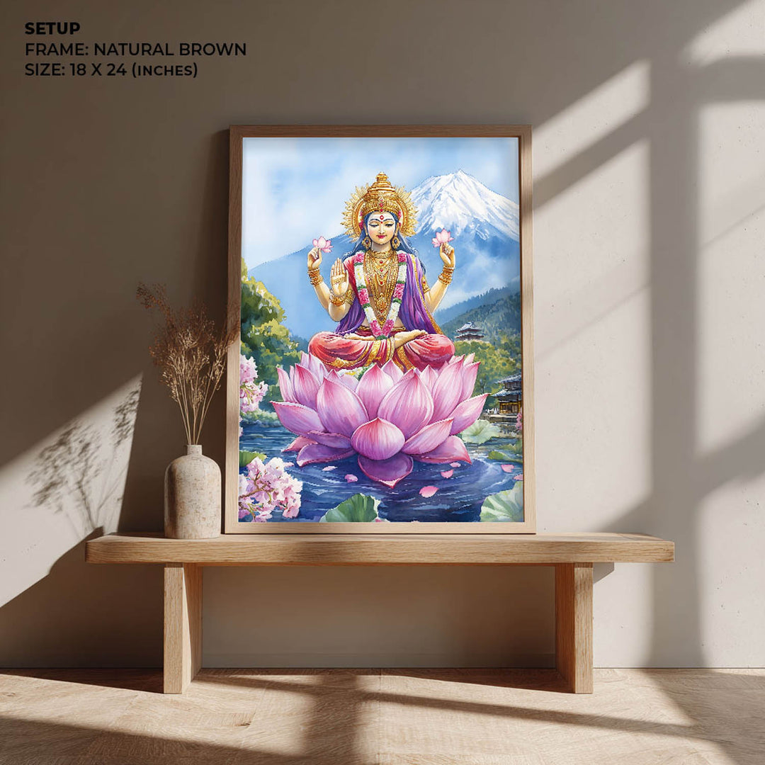 Goddess Laxmi in Himalaya - Vastu Painting