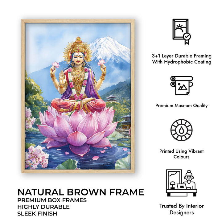 Goddess Laxmi in Himalaya - Vastu Painting