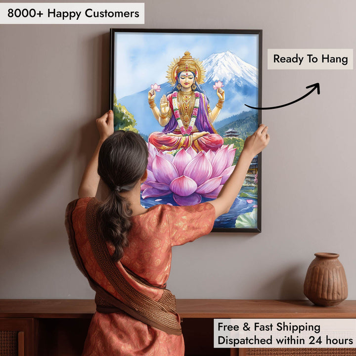 Goddess Laxmi in Himalaya - Vastu Painting